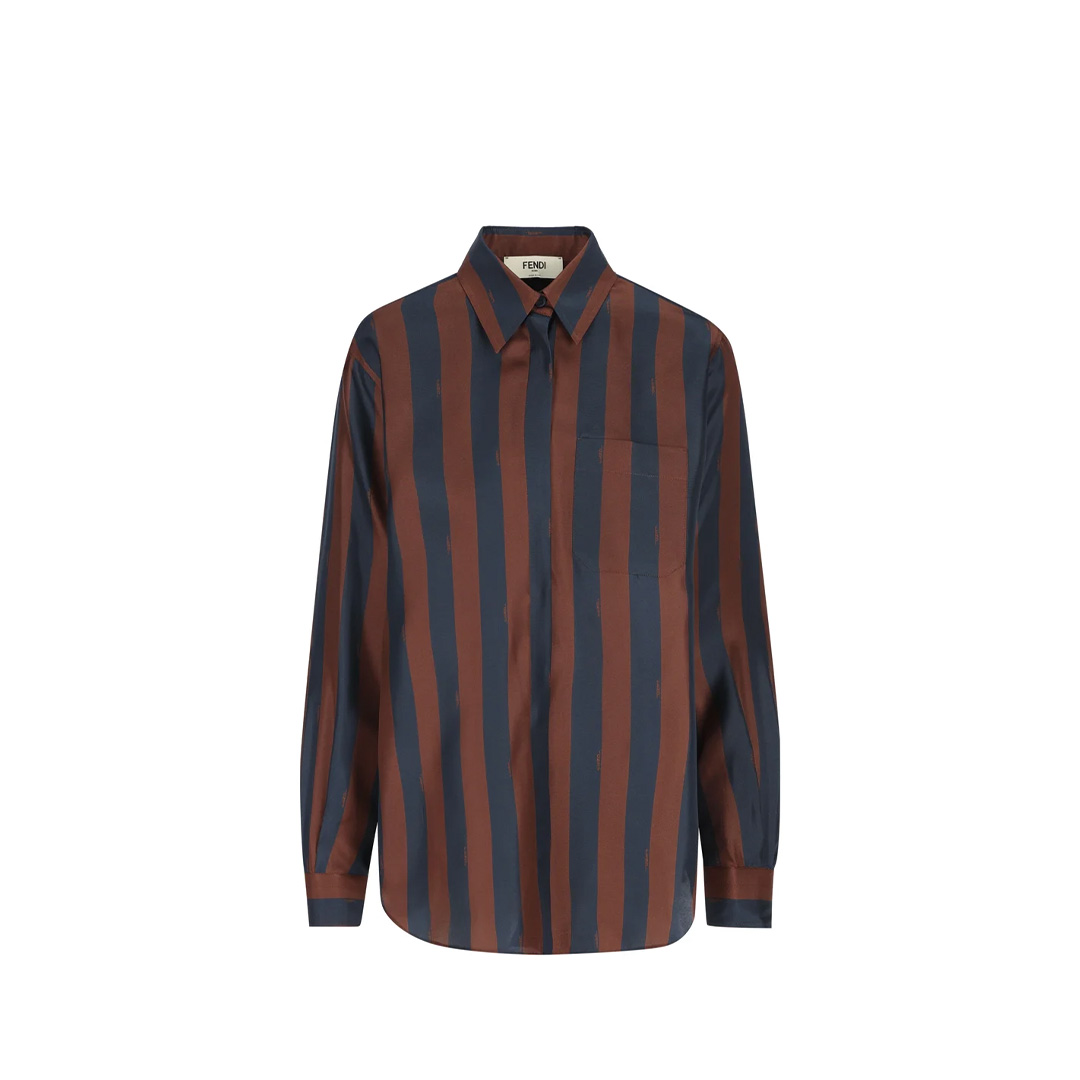 【送料&関税込】Fendi Striped Shirt Jacket Amazon | [フェンディ] ジャケット シャツカラー ゴー トゥ