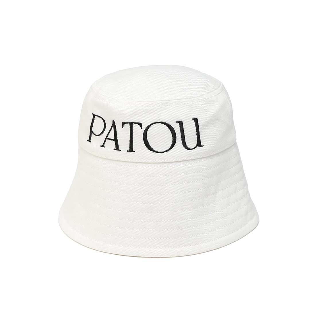 PATOU ホワイト バケットハット XS-S ✨極美品✨パトゥ オーガニックコットンバケットハット ホワイト